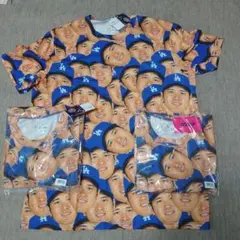 FOCO 大谷翔平 ドジャース Tシャツ Ｌ 青 新品 未使用 顔だらけ ３枚