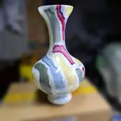 アンティーク　多色陶器花瓶 大幅値下げ