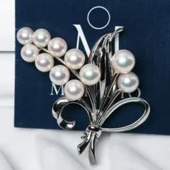 【美品 最高級】ミキモト ブローチ パール 花束 11珠 フォーマル 皇室御用達