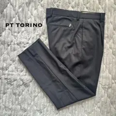 新品 PT TORINO 最高級ウール スラックス 50 濃紺のサムネイル