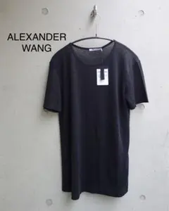 ALEXANDER WANG リネン シルク 半袖　シアーTシャツ　ブラックのサムネイル