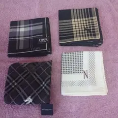 ハンカチ【高級紳士用 4枚セット】新品・未使用