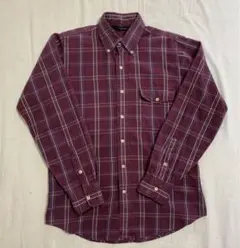 WOOLRICH チェックシャツ　ボルドー