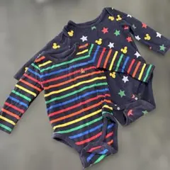 baby GAP ストライプロンパース 12-18ヶ月