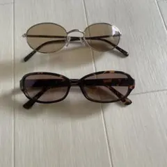 サングラス 2点セット ブラウン系