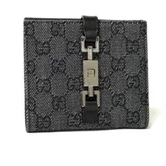 美品✨】GUCCI グッチ ジャッキー 二つ折り財布 キャンバス 05474