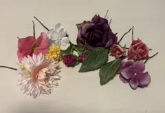 成人式 花飾りセット ピンク・紫 振袖