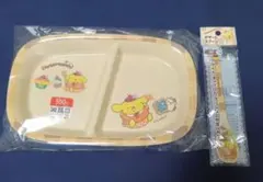 ポムポムプリン スナックプレート＆デザートスプーンセット