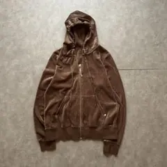 calvin clein grunge velour parka brown
