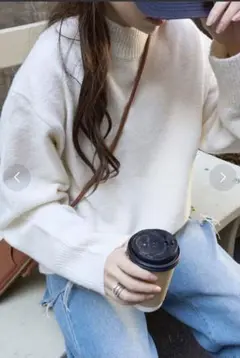 神戸レタス ウォッシャブルヤク風モックネックニットトップス