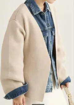 【未使用に近い】STRIPE SUMMER ジャケット　plage 未使用に近い】STRIPE SUMMER ジャケット plage STRIPE SUMMER