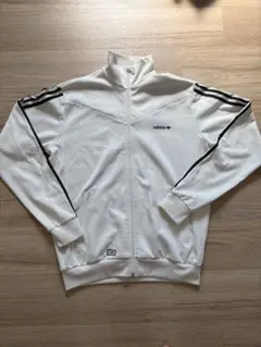 adidas originalsトラックジャケット ホワイト×ブラック - メルカリ