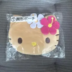 ハローキティ　顔型ポーチ　1番くじ　当たりくじ　日焼けキティ