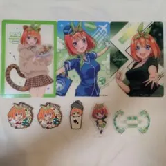 五等分の花嫁　中野四葉　ブラインドコレクションシート・キーホルダーなど7点セット