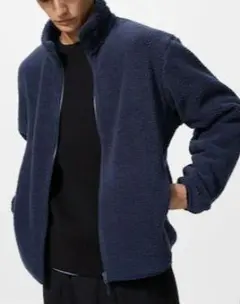 ユニクロ ボアフリースジャケット ダークグレー XXL 男女兼用
