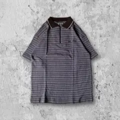 【USA製】90sビューグルボーイBUGLE BOYボーダーハーフジップTシャツ