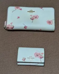 COACH 花柄 長財布 キーケース セット