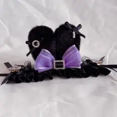 ヘッドドレス おまんじゅう ちびぐるみぱぺっとブルーロックぬいハロウィンパープル