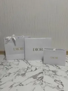 Dior ディオール ショッパー ショップ袋 3点セット ホワイト