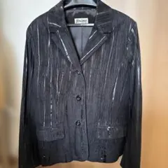 Prime bamboo ストライプ ブラックブレザー