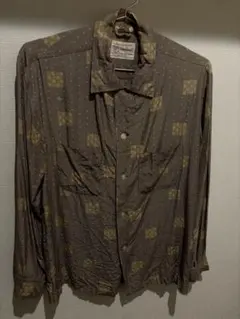 【50s PENNEY’S TOWNCRAFT】総柄 レーヨン シャツ 幾何学柄