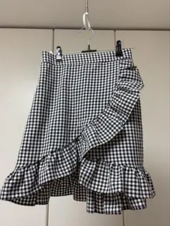 ギンガムチェックフリルスカート
