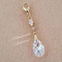 スワロフスキー　 ♢*゜ハンドメイド　チャーム♢*゜