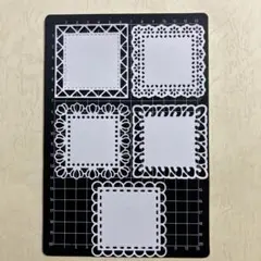 【S5】スクエア　正方形レースペーパー　5種類コラージュ　ジャンク　ダイカット