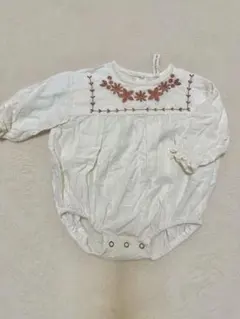 花刺繍ロンパース 韓国子供服女の子
