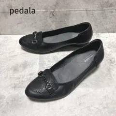 ★良品★pedalaペダラasicsチェーン パンプス 黒 ブラックのサムネイル