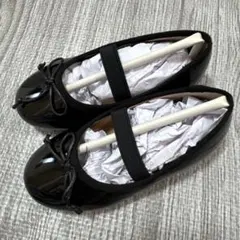 黒のバレエシューズ 14cm プティマイン