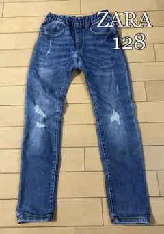 ZARA KIDS ダメージ デニム パンツ 128