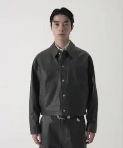 【CS】coated denim jacketダークグレー1のサムネイル