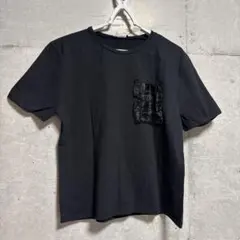 黒 半袖 Tシャツ ポケット付き
