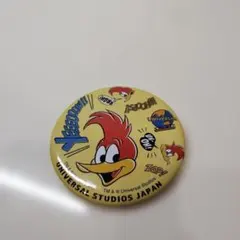 USJ公式 ウッディー・ウッドペッカー 缶バッジ