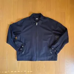 【※激レア】ステューシー★ビッグ刺繍ロゴ ジャケット ブルゾン L キャメル BOOTLEG STUSSY 90's vintage ラスタカラー ストックロゴ刺繍