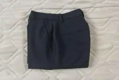 ユニクロUNIQLOウールライクスマートアンクルパンツ黒ブラックXS