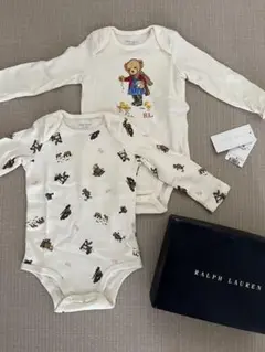 【新品未使用】RALPH LAUREN ロンパース　長袖　2枚セット