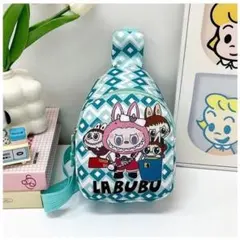 専用LABUBUボディバッグ 水色 ダイヤモンド