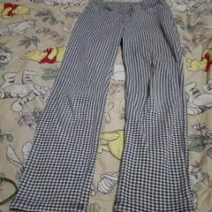 大きいサイズ 裏起毛 チェック柄カジュアルパンツ