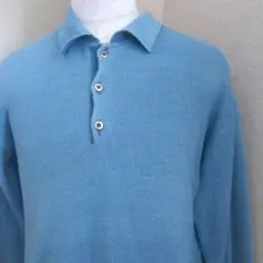 90s ヴィンテージ original blue ヘンリーネック インディゴ S