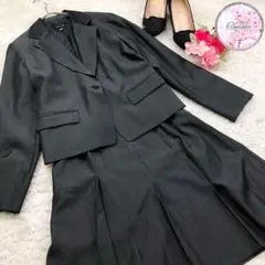 【シンプルデザインのセットアップ！】スーツ　プリーツスカート　光沢　セレモニー