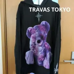 トラバストーキョー パーカー クマ プリント