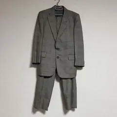 Burberry バーバリー グレー チェック柄 ダブルボタン スーツ