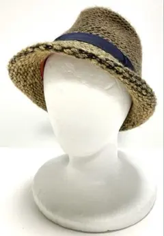 美品「CA4LA」ポリ塩化ビニル×アクリル×ウールニットハット イタリア製　L