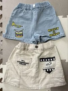 ミッキー＆ミニー ズボン、スカート 90cm しまむら