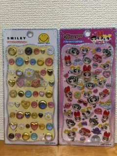 匿名配送 プチドロップステッカー スマイリー パワパフ 2枚セット