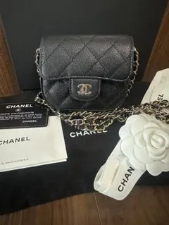CHANEL キャビアスキン チェーンショルダーバッグのサムネイル