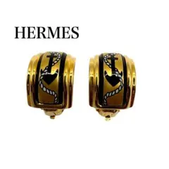 HERMES エルメス エマイユ 七宝焼 イヤリング 極美品のサムネイル