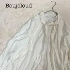 boujeloud ブラウス 長袖 ホワイト オーバーサイズ ボウタイ